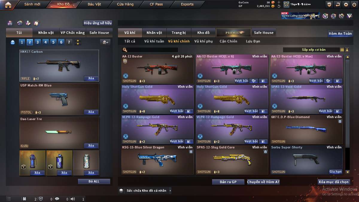 shop acc cf uy tin gia re